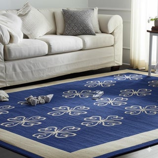 8x12 Handcrafted Exquisite Blue Geometric Modern Flatweave Wool Carpet Rug For Sale