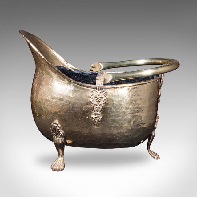 Early 19th Century Antique Fireside Coal Bucket, English, Brass, Fireplace Scuttle, Keeper, Regency For Sale - Image 5 of 11