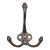 Vintage Cast Iron Triple Arm Heart Acorn Wall Hook For Sale