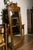 English Large English Faux-Bamboo Walnut Mirror Made of 1900s Doors with Carved Ivy For Sale - Image 3 of 12