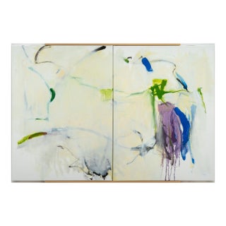 Robert O'Meara Abstract Composition Diptych Oil For Sale