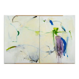 Robert O'Meara Abstract Composition Diptych Oil