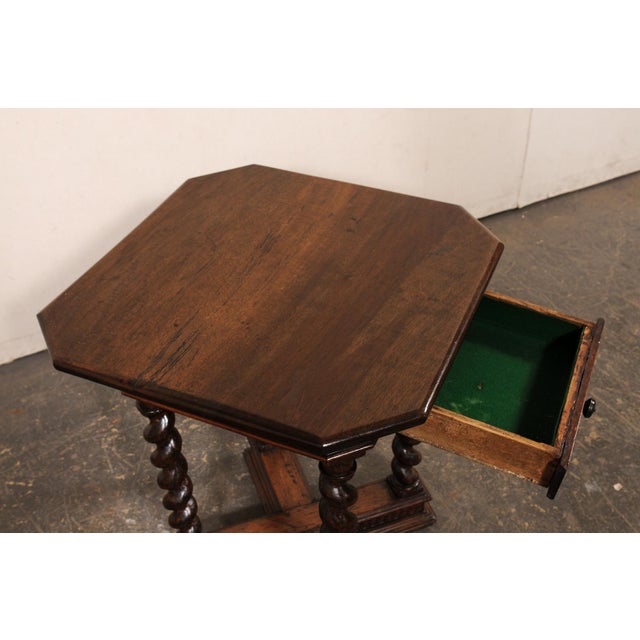 Late 18th C. Italian Ornate Accent Table For Sale - Image 9 of 10