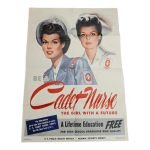 Original Wwii War Bond Poster- Us Cadet Nurse Recruiting Poster - Girl With a Future - Whitcomb