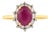 Mozambique 1.52ct Ruby & Diamond Statement Ring Size 8 in 14k Yellow Gold For Sale