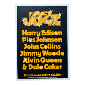Martin Kaye, Jazz, Paradiso Poster (13 March 1981), Printed in Netherlands