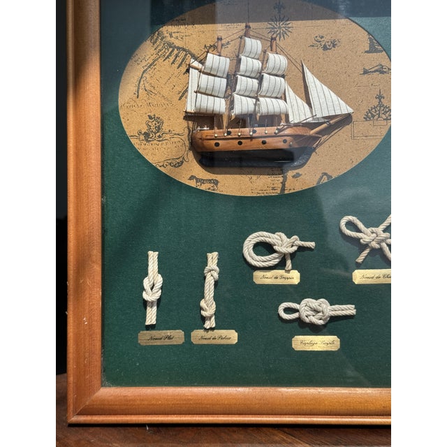 1980s Diorama Frame of Boats and Knots For Sale - Image 5 of 18