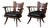 Pair of Carved Walnut Lounge Chairs in the Style of Ettore Zaccari For Sale
