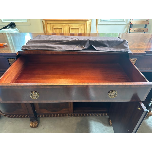 Late 20th Century Signed Maitland-Smith Regency Style Mahogany Bow Front Sideboard For Sale - Image 11 of 17