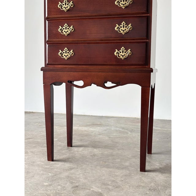 Georgian Chippendale Mahogany Three-Drawer Chest on Stand, 1960s For Sale - Image 9 of 16
