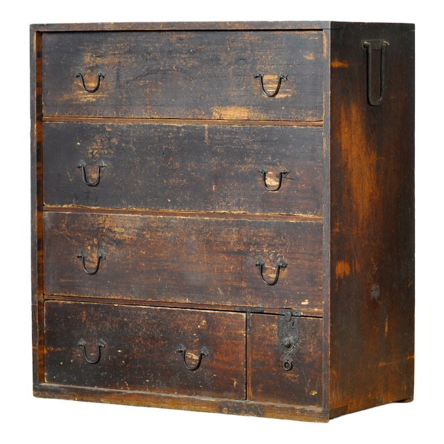 Japanese Tansu Chest of Drawers, 1870s For Sale