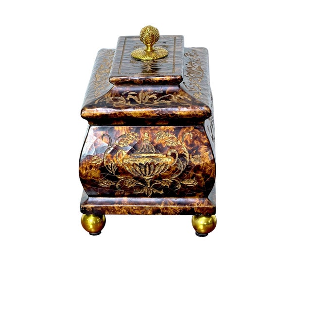 Maitland - Smith Vintage Decorative Casket Box or Tea Caddy by Maitland-Smith For Sale - Image 4 of 10