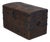 Charles II Wrought-Iron Mounted Brass-Studded Leather Coffer Trunk With Drawers For Sale