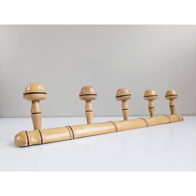 Wood Wall-Mounted Wardrobe in Bamboo Look, France, 1950s For Sale - Image 7 of 11