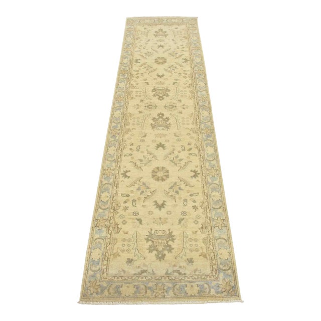 Ziegler Runner 2'7'' X 8'10'' Beige Wool Hand-Knotted Oriental Rug For Sale