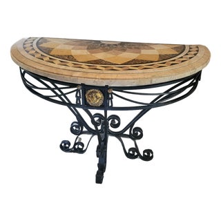 Maitland‑Smith Demi‑lune Console Table For Sale