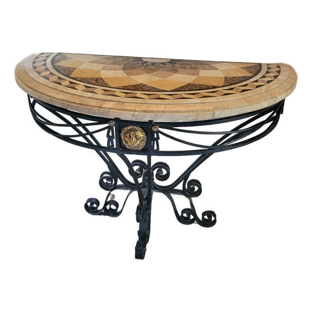 Maitland‑Smith Demi‑lune Console Table For Sale