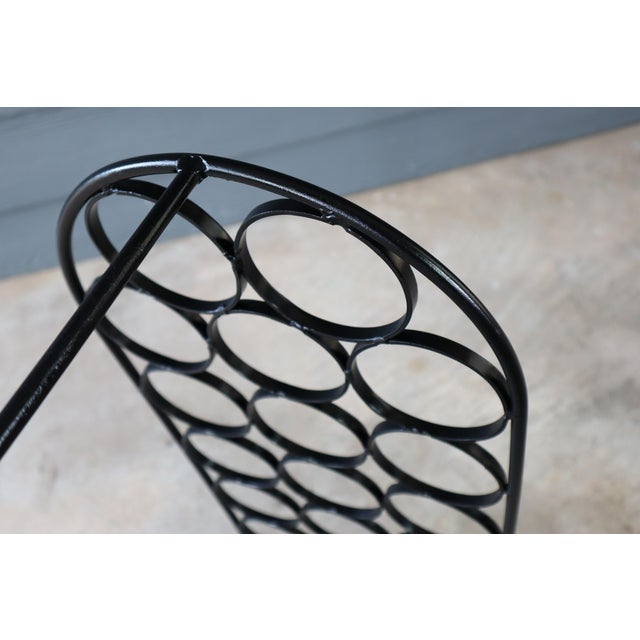Mid-Century Modern Mid Century Arthur Umanoff 17 Bottle Iron Wine Rack Holder Shaver Howard Modern Retro Atomic 60's Sculptural For Sale - Image 3 of 8