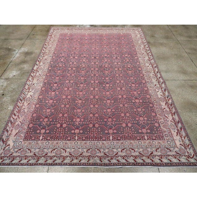 Galerie Shabab Collection Early 20th Century Handmade East Turkestan Khotan Room Size Carpet For Sale - Image 4 of 10