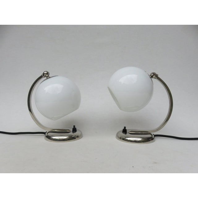 Vintage Chromed Bedside Table Lamps from WMF, Set of 2 For Sale - Image 3 of 17