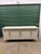 1970s Vintage Romweber Neoclassical Dresser in White Lacquer With Monumental Brass Torch Pulls For Sale - Image 5 of 6
