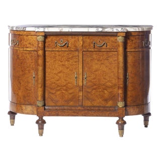 English Sideboard with Marble Eye, 19th Century For Sale