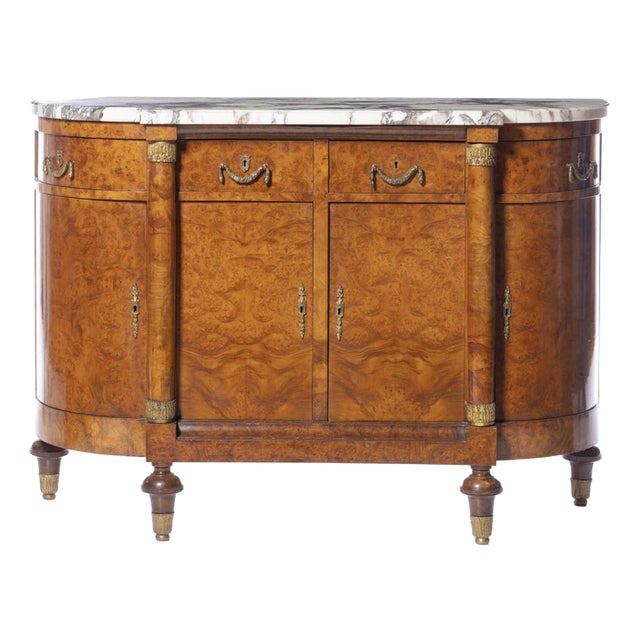 English Sideboard with Marble Eye, 19th Century For Sale