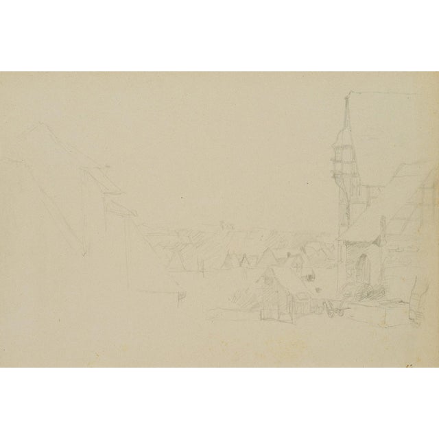 H. Christiansen, Half -Timbered Houses in Bad Wimpfen, 1922, Pencil For Sale - Image 3 of 3