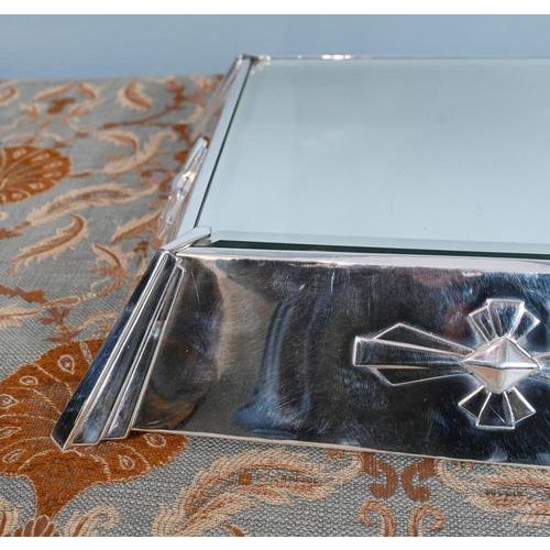 Metal Art Deco Silver Plate Cake Stand, 1920 For Sale - Image 7 of 11