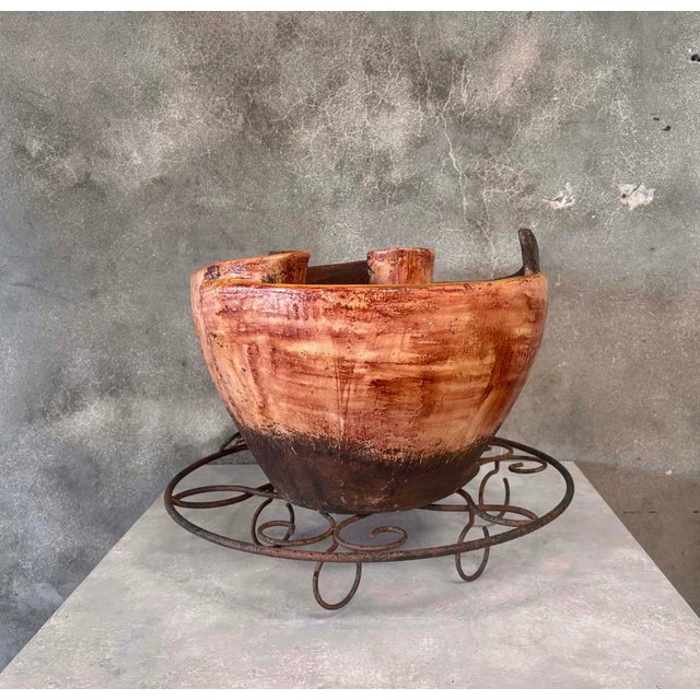 Late 20th Century Hand-Carved Wood Sculptural Vessel For Sale - Image 4 of 12