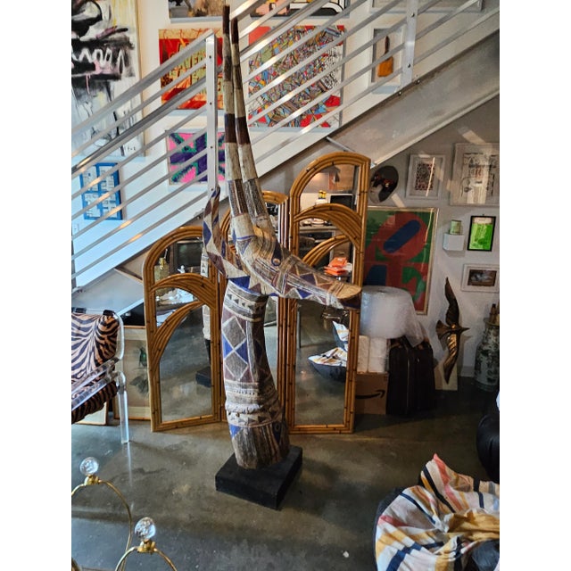 Mid Century Kurumba Adone Burkina Faso Hand Carved Wood Antelope Mask Headdress. sold as found in vintage condition...