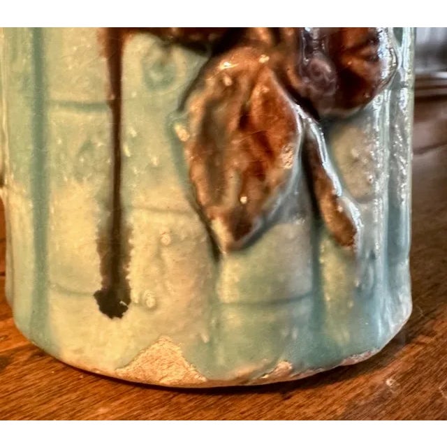 Antique Majolica Pitcher Floral For Sale - Image 10 of 11