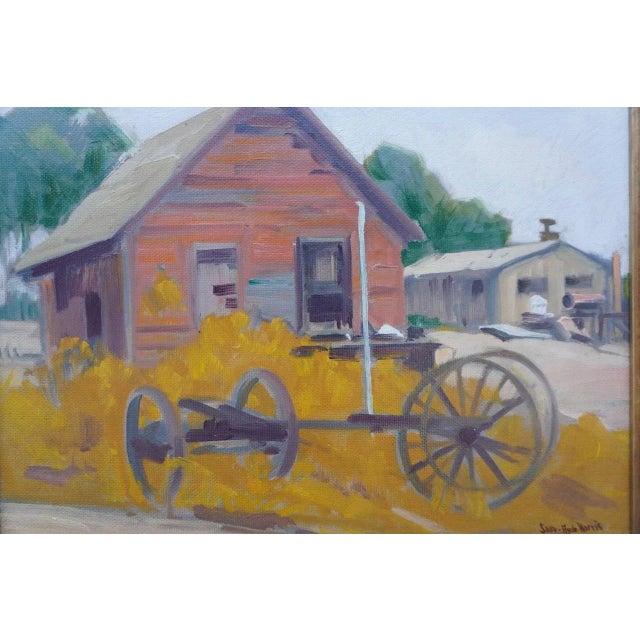 Art measures 16" x 20". frame is 18 3/4" x 22 3/4". A really satisfying painting, and beautifully observed and executed....