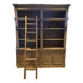 Arhaus Library Bookshelf With Ladder For Sale