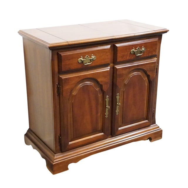 Bernhardt Bernhardt Furniture Solid Cherry Traditional Style 49" Flip Top Server Buffet For Sale - Image 4 of 18
