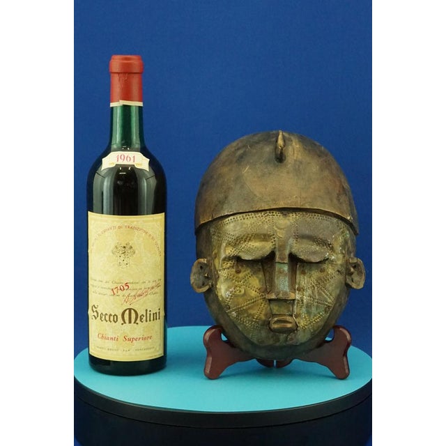 African Wood and Embossed Copper Sculpture, 1800s For Sale - Image 12 of 18