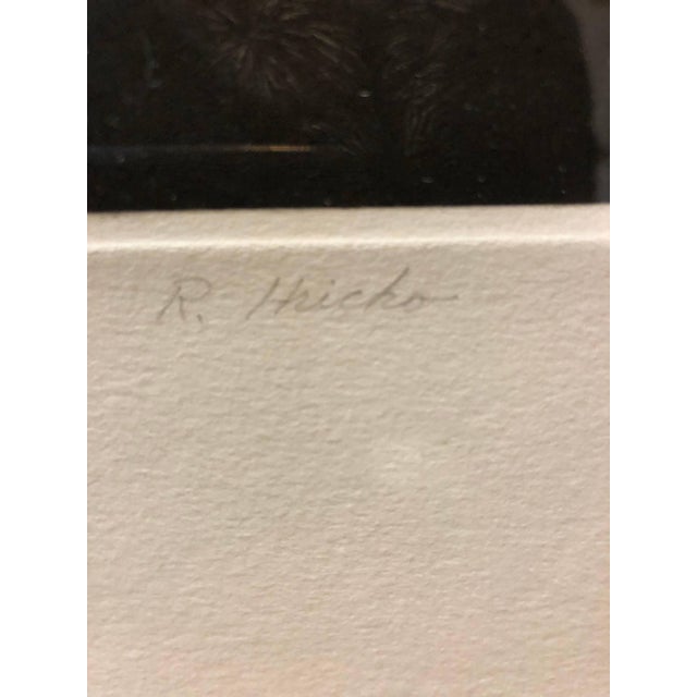 Richard HrickoMezzotint Etching Botanical Print 'Mantle' Signed AP Jungle Image For Sale - Image 4 of 7