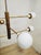 Mid-Century Modern Mid-Century Brass Chandelier with 6 Opaline Spheres, Italy, 1960s For Sale - Image 3 of 14