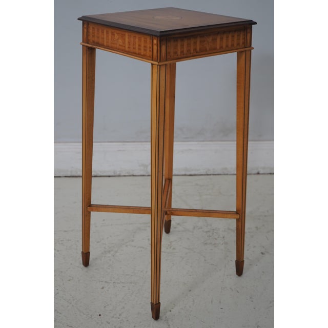 Age: Approx: 25 Years Old Details: High Quality Construction Nice Inlay Work Throughout English Style Stretcher Base Frame...