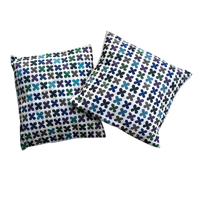 Offered is a pair of pillow covers in the iconic Quatrefoil (4 Leaf Clover) fabric designed by Alexander Girard and...