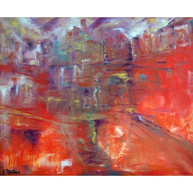 Ready to hang , framed dimension : 79x94cm About the artist : Maria Teresa Bertina , painter and sculptor, Silver Medal de...