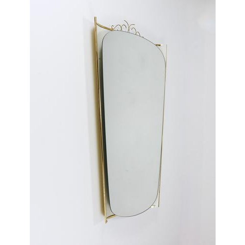 Mid-Century Illuminated Wall Mirror with Brass Crown by Ernest Igl attributed to Hillebrand, 1950s For Sale - Image 10 of 18