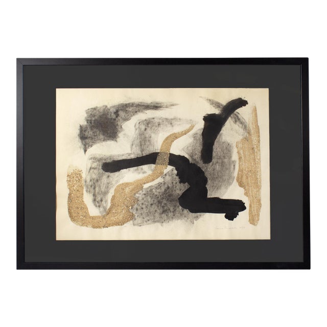 1958 Mixed Media Painting on Paper by James Spencer Russell For Sale