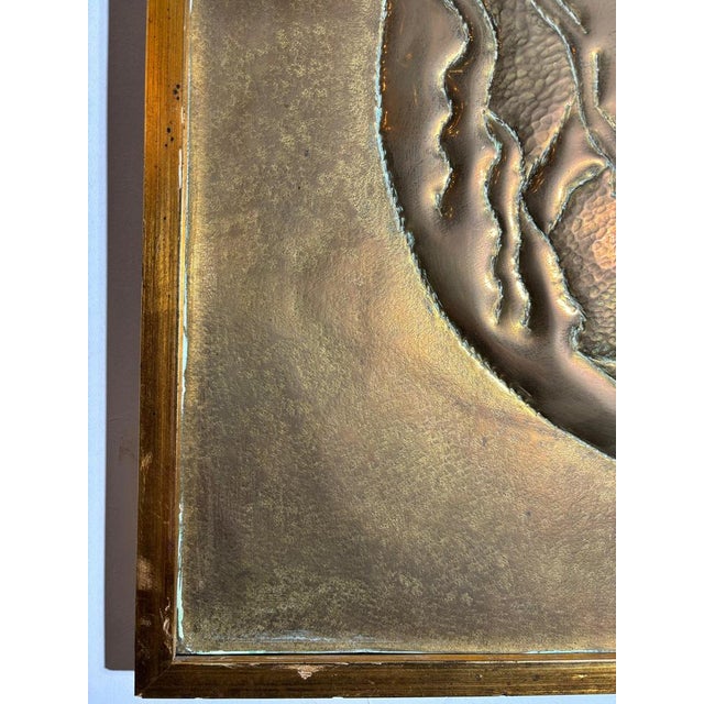 Brass Etched Bull, 1970s For Sale - Image 4 of 5