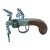 Antique George III Brass, Iron and Mahogany Flintlock Tinder Pistol For Sale