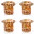 2020s Celia 4-Piece Opal Confetti Glass Candle Holder / Vase, Amber Tones For Sale - Image 5 of 5