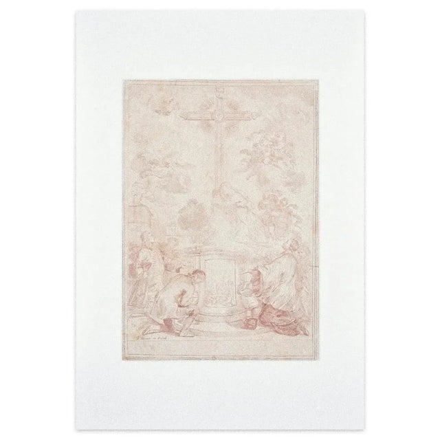 Adoration of the Cross is an original modern artwork realized in the half of the XVIII Century. Original Etching on paper....