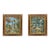 Vintage K Hillman Oil Paintings Pair-Tropical Garden-Floral-Framed Wall Art For Sale