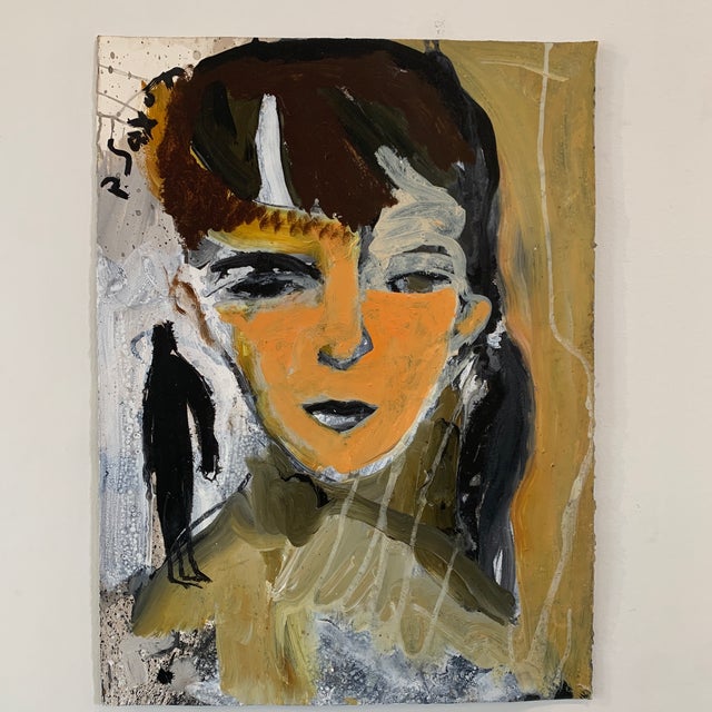 Contemporary Abstract Portrait Ink Wash Painting by Phil Saxon For Sale - Image 11 of 11