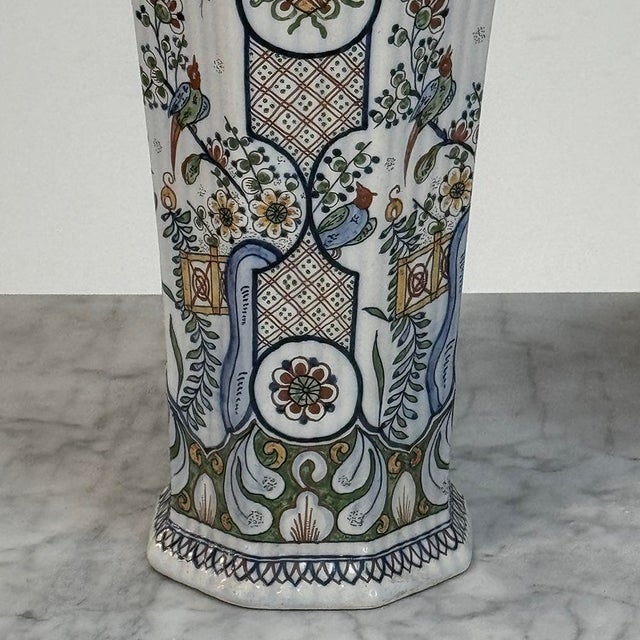 Set of Three Antique Boch Frères Keramis Hand-Painted Lidded Vases For Sale - Image 14 of 18